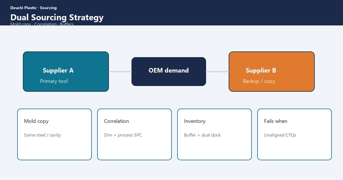 Dual sourcing strategy map for injection molding OEMs — Deuchi Plastic