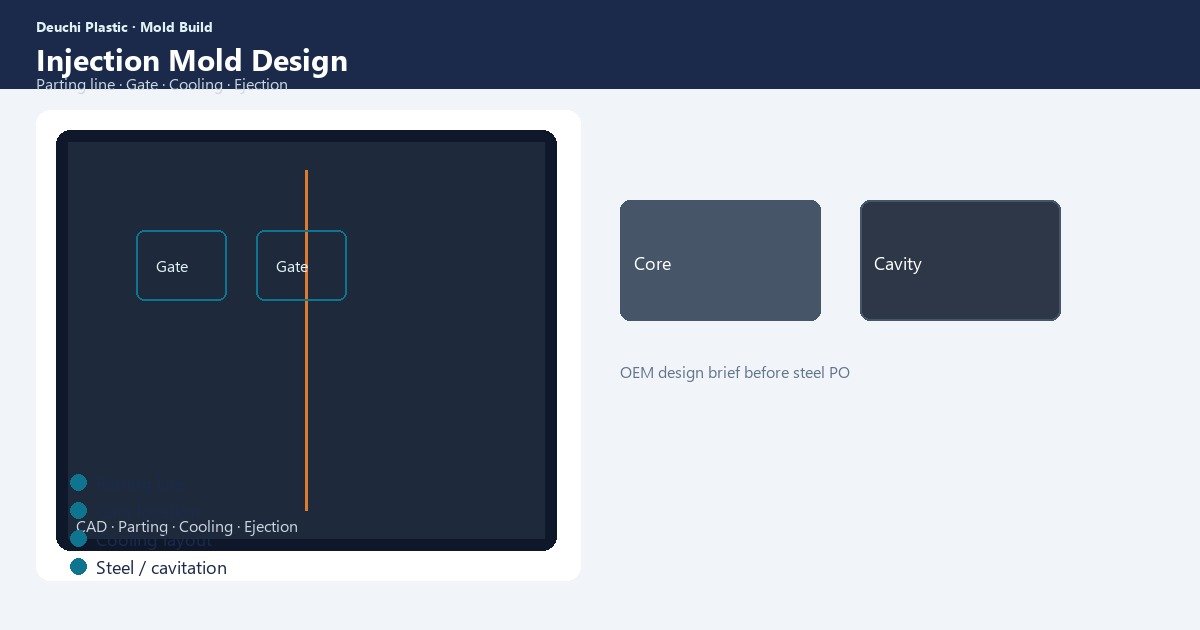 Injection Mold Design Guide for OEM Programs 1 CAD mold design review for injection tooling — Deuchi Plastic