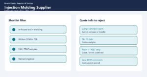 OEM evaluating an injection molding supplier factory — Deuchi Plastic